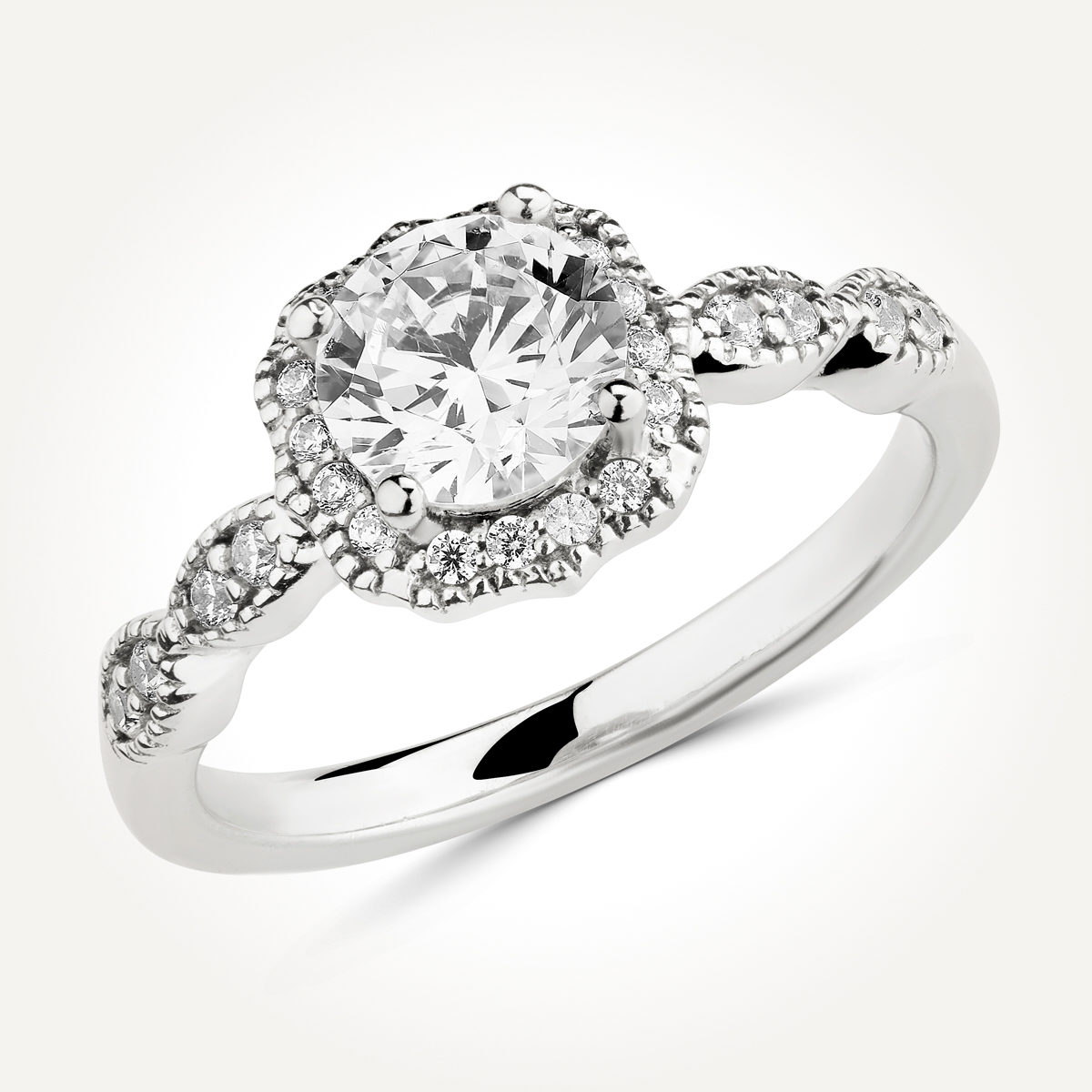 Halo Diamond Engagement Ring - Style 9488