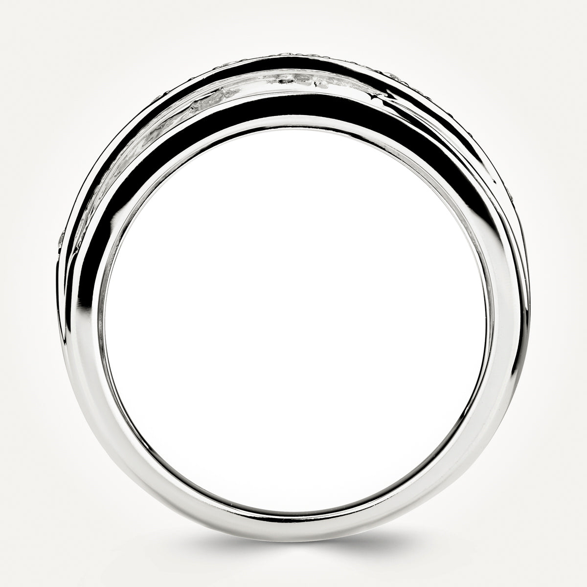 14KT White Gold Multi Band Ring 