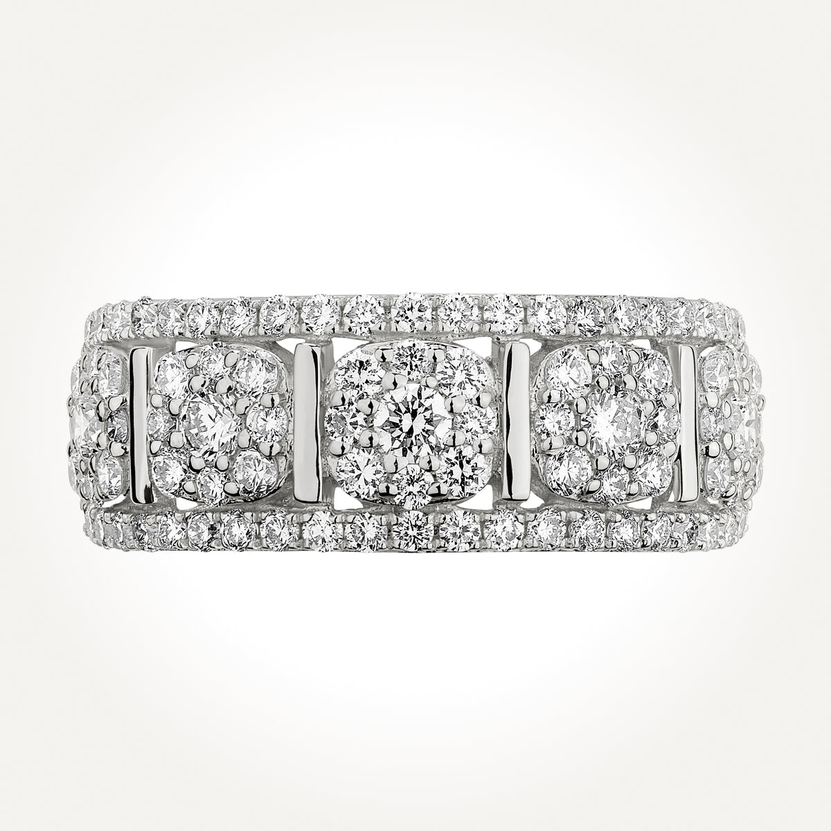 14KT White Gold Dinner Ring 