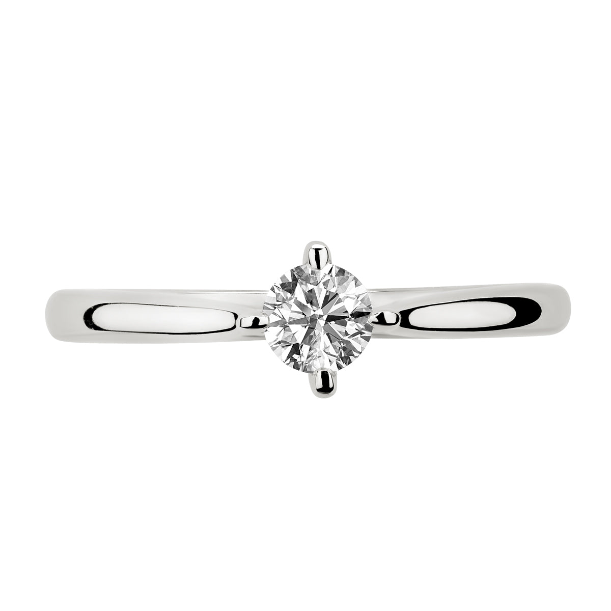 14kt White Gold Round Solitaire Ring 0.27 CT .T.W. 