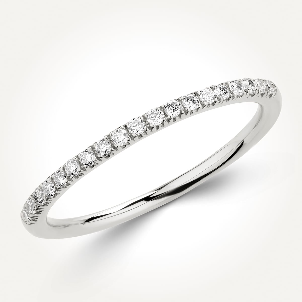 14KT White Gold Thin Band 