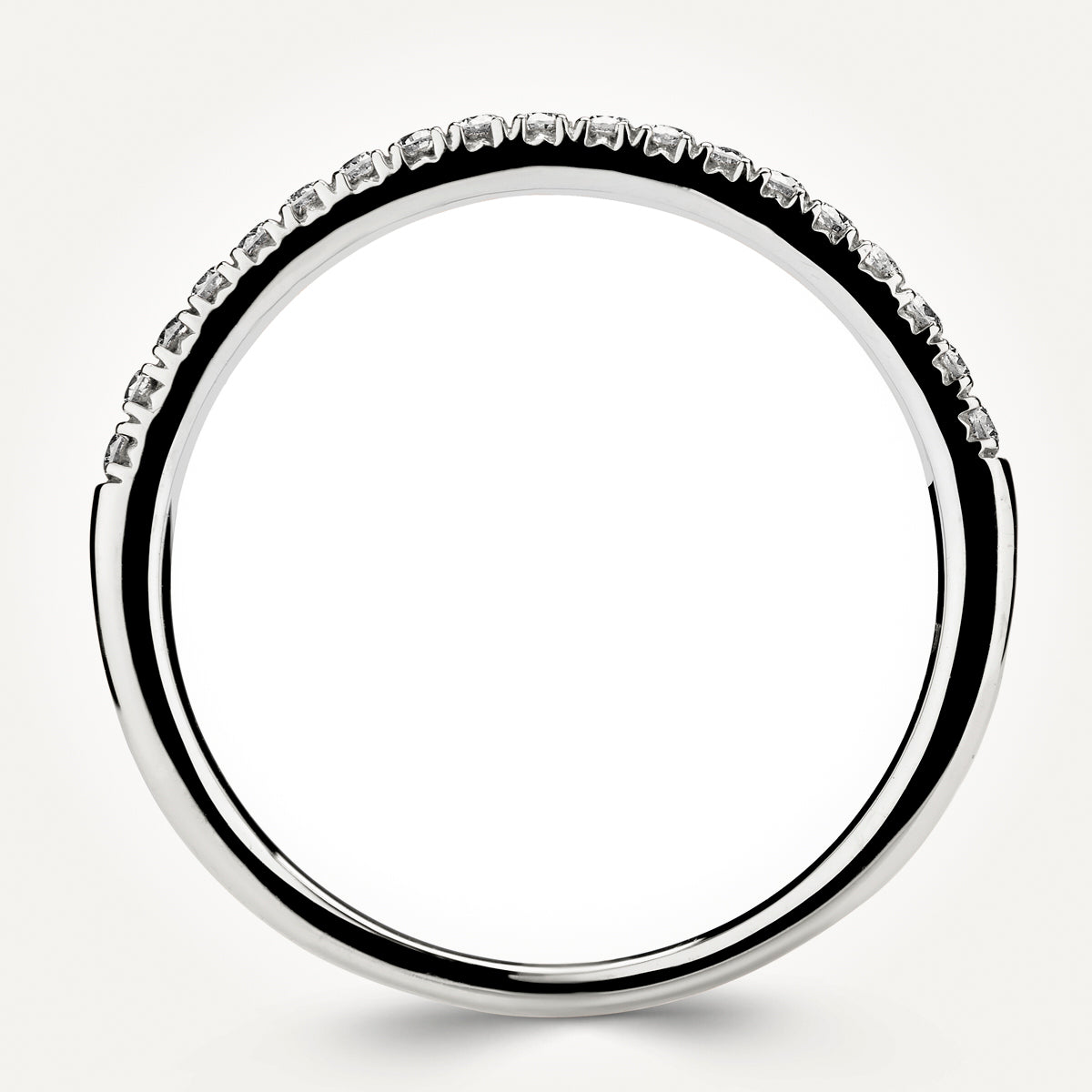 14KT White Gold Thin Band 