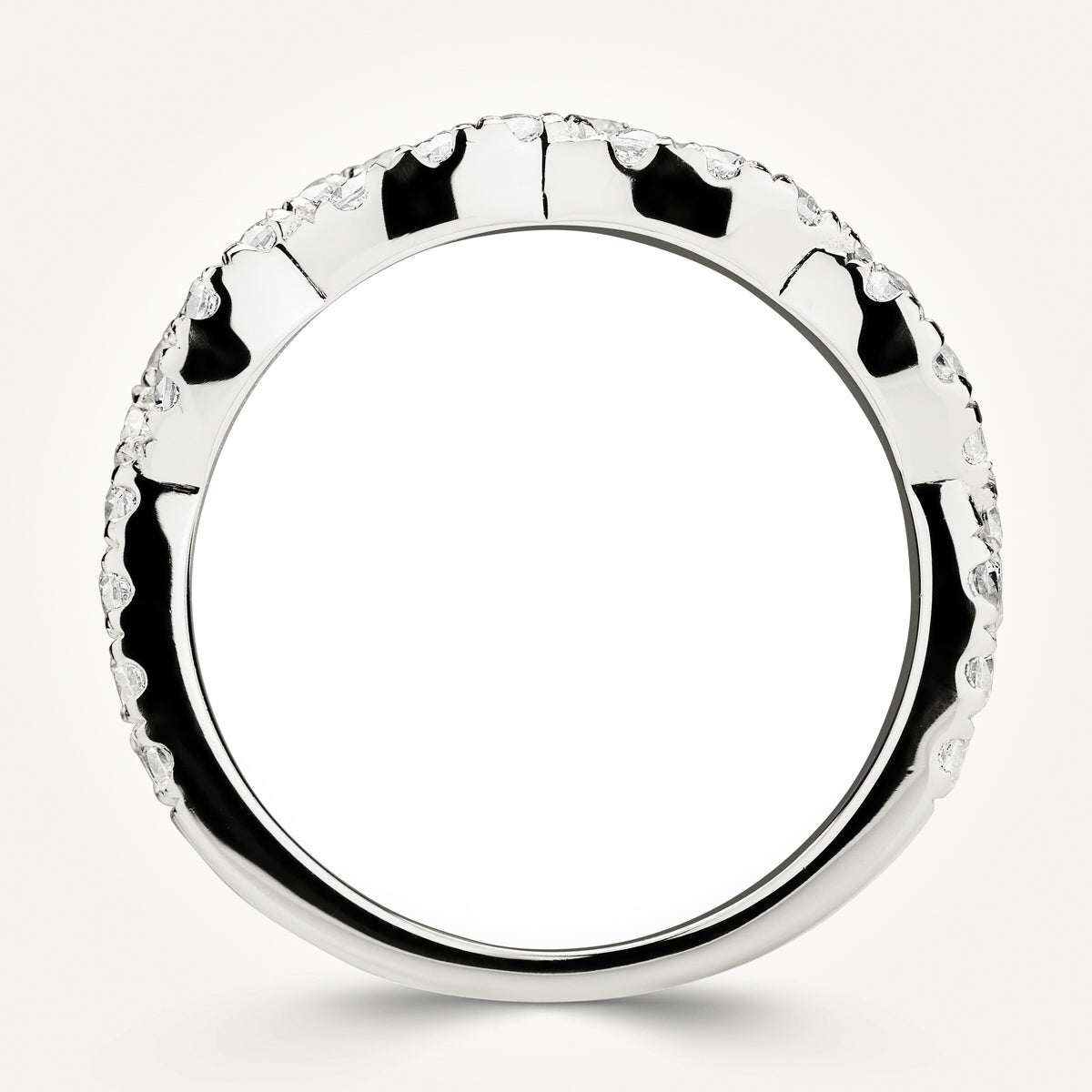 14KT White Gold Double Twist Ring 