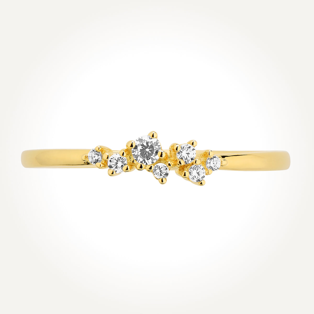 14KT Yellow Gold Cluster Ring 