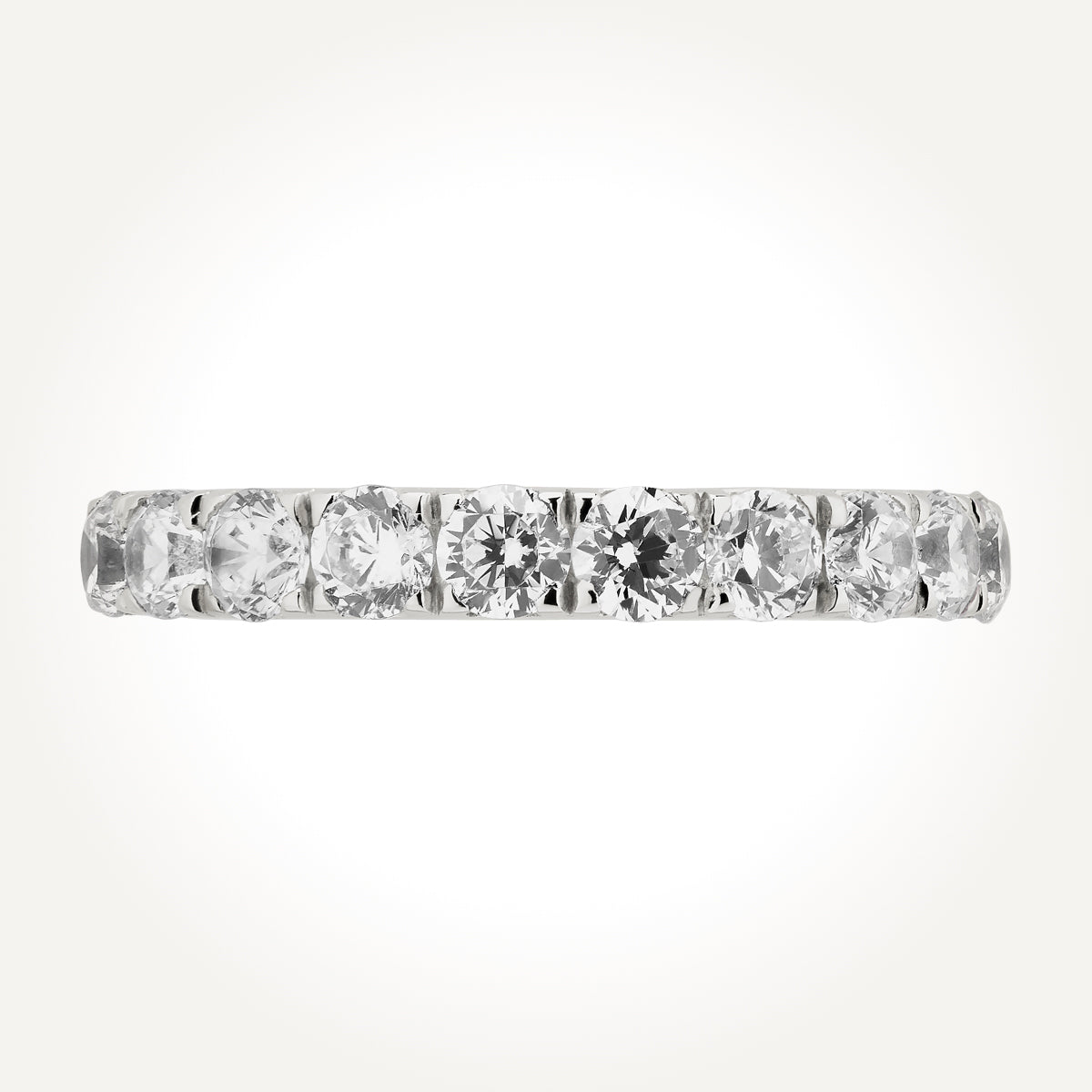 14KT White Gold Petite Pave Ring 