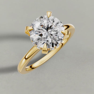 Rotating Diamond Gallery Solitaire Engagement Ring (71380) in Yellow Gold
