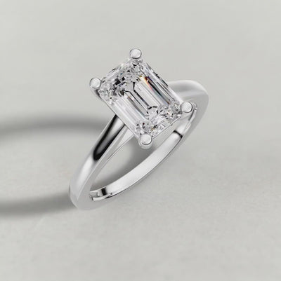Rotating Split-Shoulder Solitaire Engagement Ring (71590) in White Gold