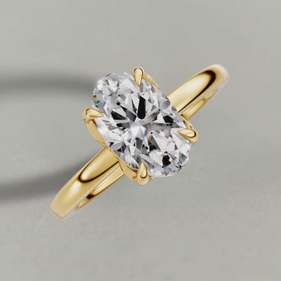 Rotating Sculpted Crown Engagement Ring (72685) in Yellow Gold